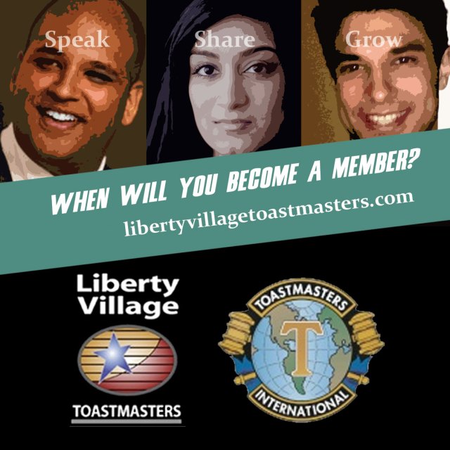 Liberty Village Toastmasters: When Will YOU Become a Member?