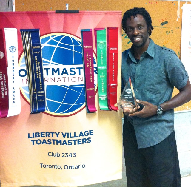 Clem wins Toastmasters of the Year 2013-2014