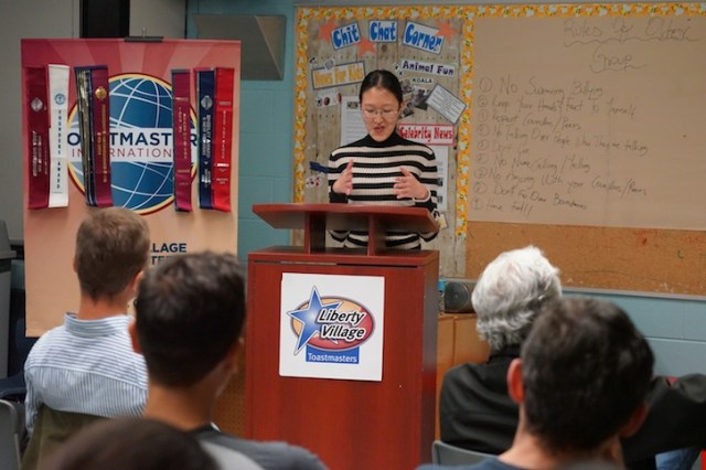 Angie evaluates Mark's speech